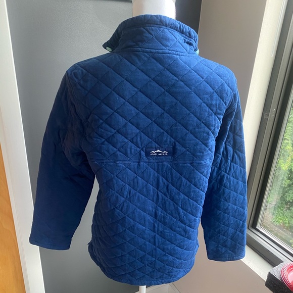 3/$20 Lauren James Quilted Pullover Navy/Aqua - Picture 6 of 12